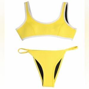 Hoaka oasis lemon yellow bikini set size small